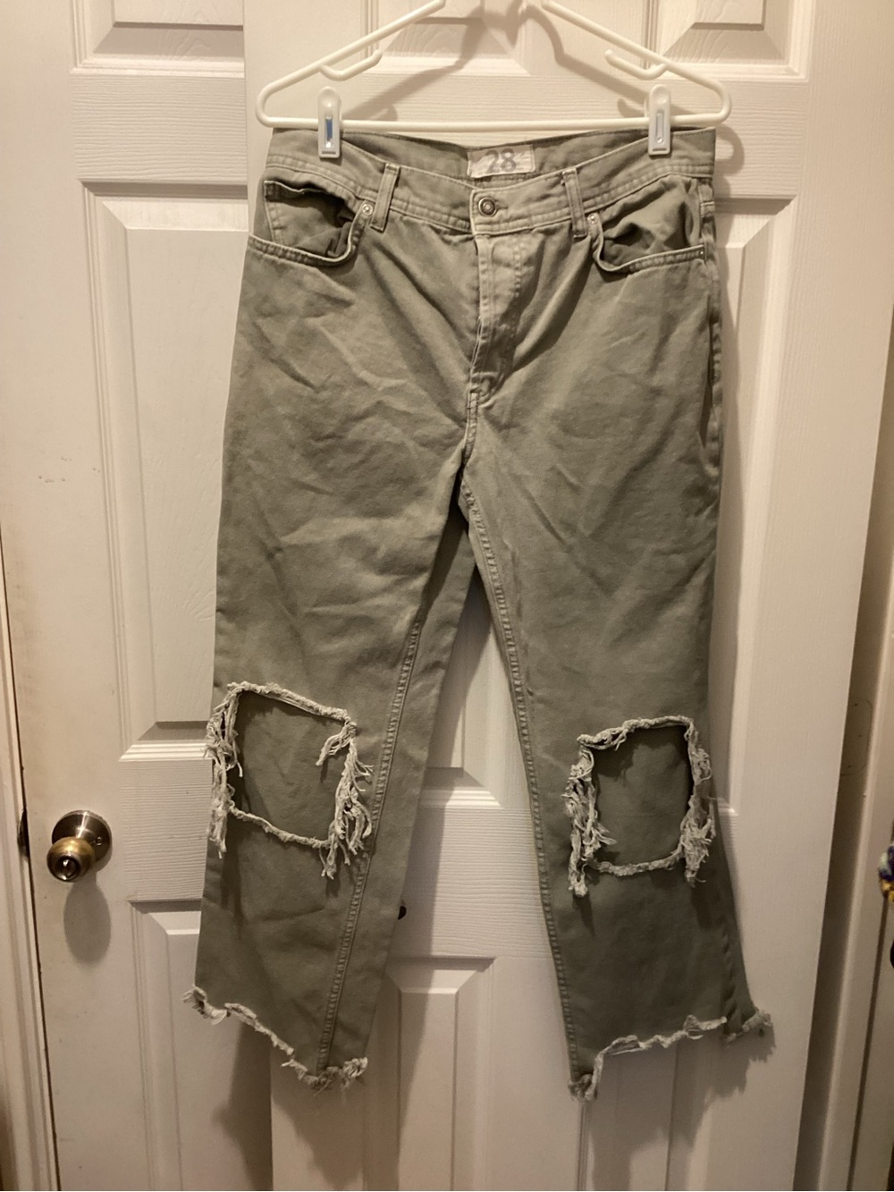 We The Free Women's Distressed Boyfriend Jeans - Light Gray